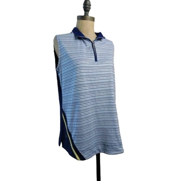 Chase 54 Size L Large Stand Collared Sleeveless Golf Tennis Active Top Sporty - Picture 2 of 3